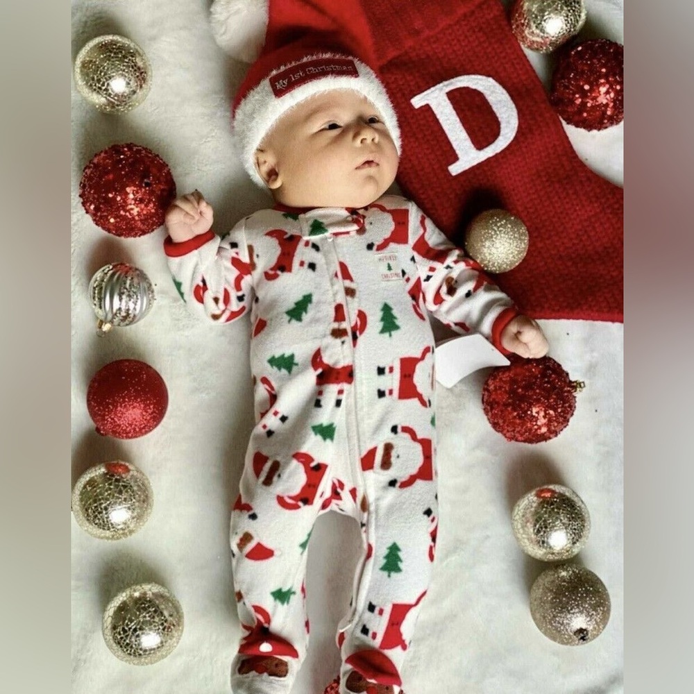 Carter’s just one you my first Christmas Santa sleeper